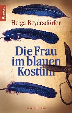 Die Frau im blauen Kostüm
